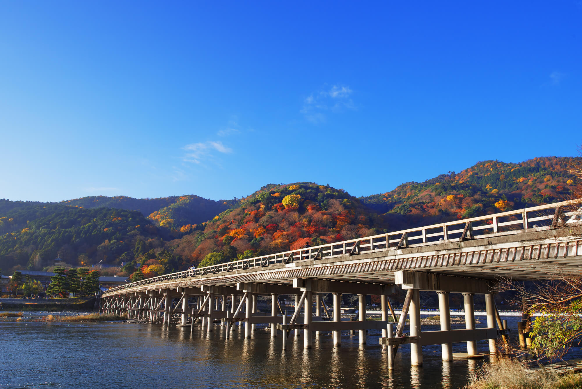 紅葉に染まる秋の旅行におすすめの町家